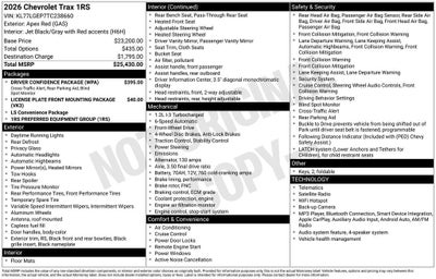 2026 Chevrolet Trax 1RS