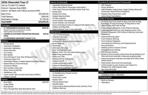 2026 Chevrolet Trax LT