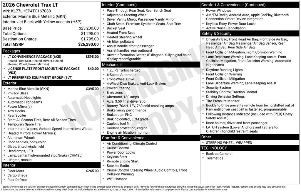 2026 Chevrolet Trax LT