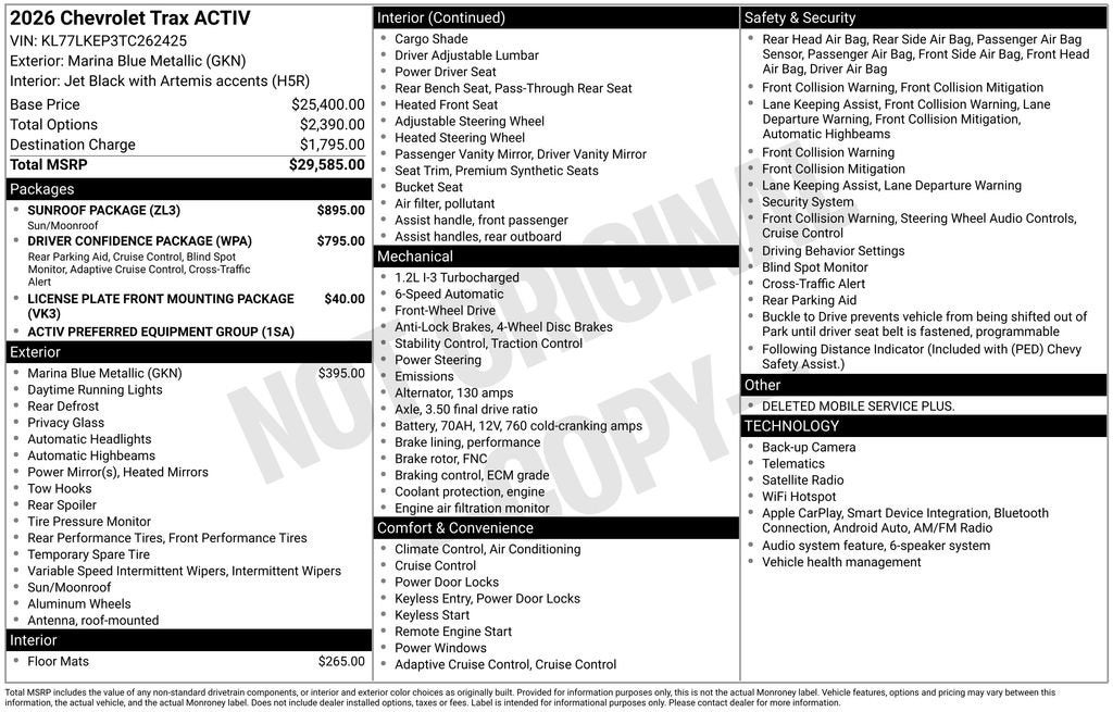 2026 Chevrolet Trax ACTIV