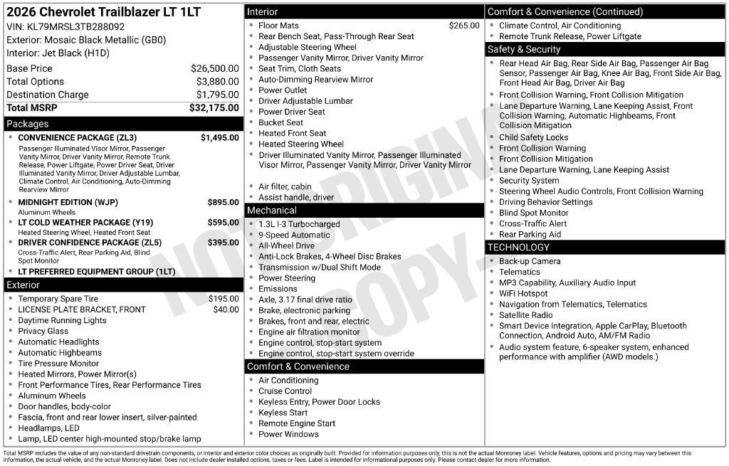 2026 Chevrolet Trailblazer LT