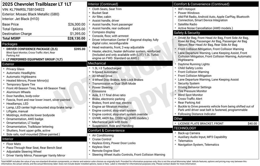 2025 Chevrolet Trailblazer LT