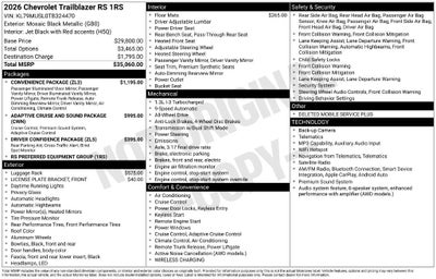 2026 Chevrolet Trailblazer RS