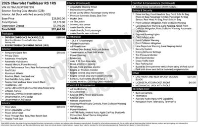 2026 Chevrolet Trailblazer RS