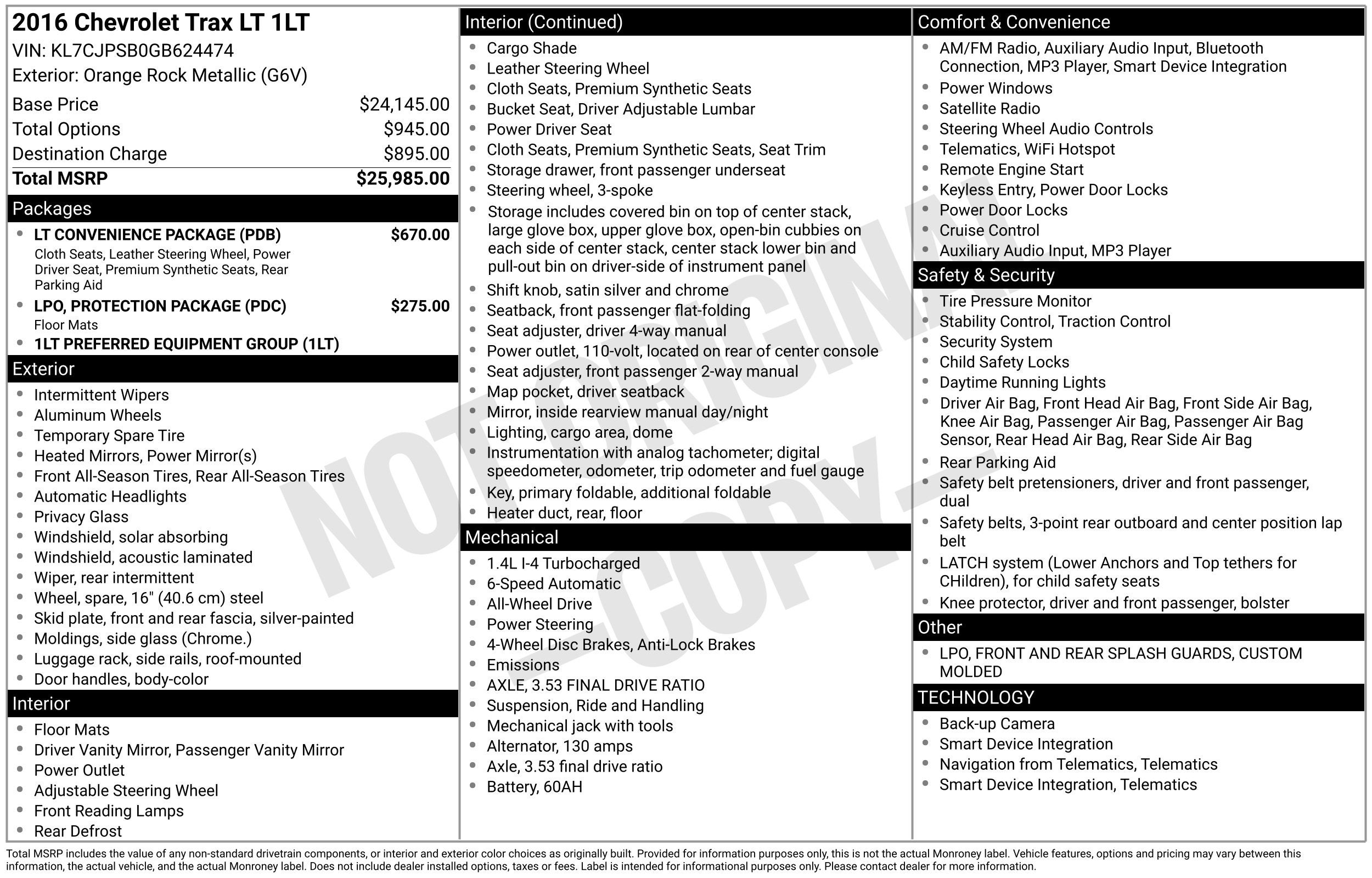 2016 Chevrolet Trax LT