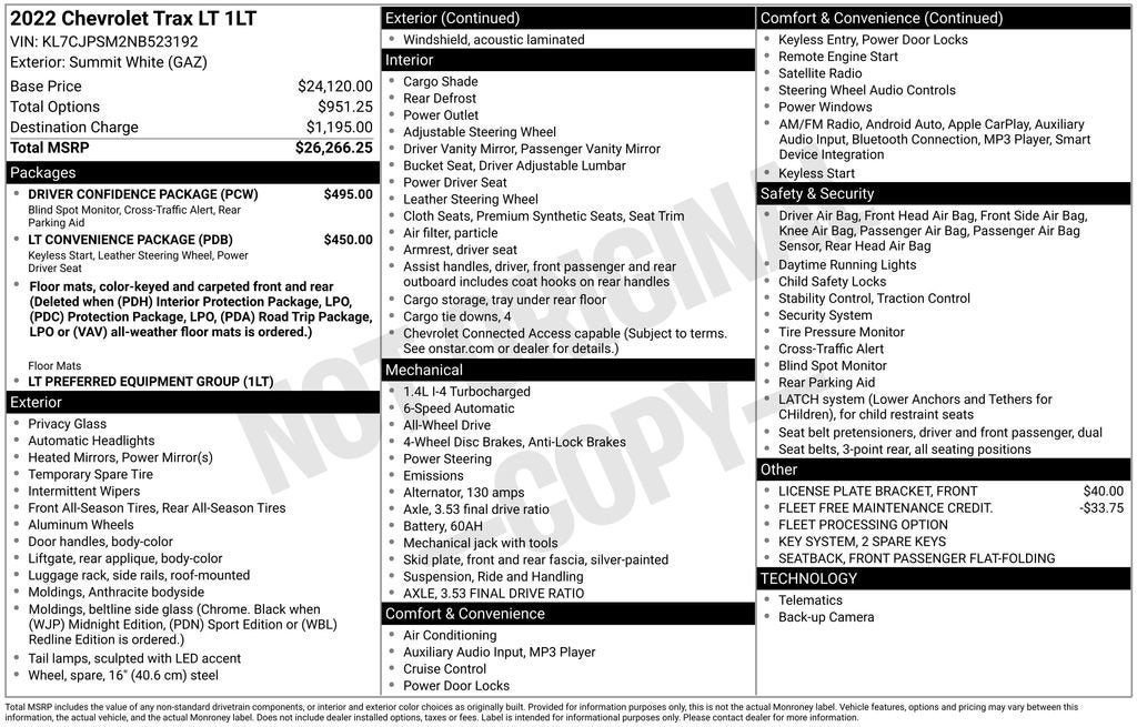 2022 Chevrolet Trax LT
