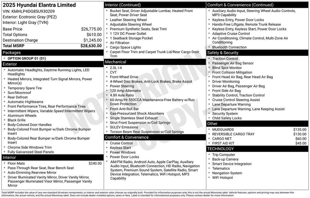 2025 Hyundai Elantra Limited