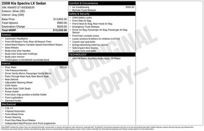 2008 Kia Spectra LX