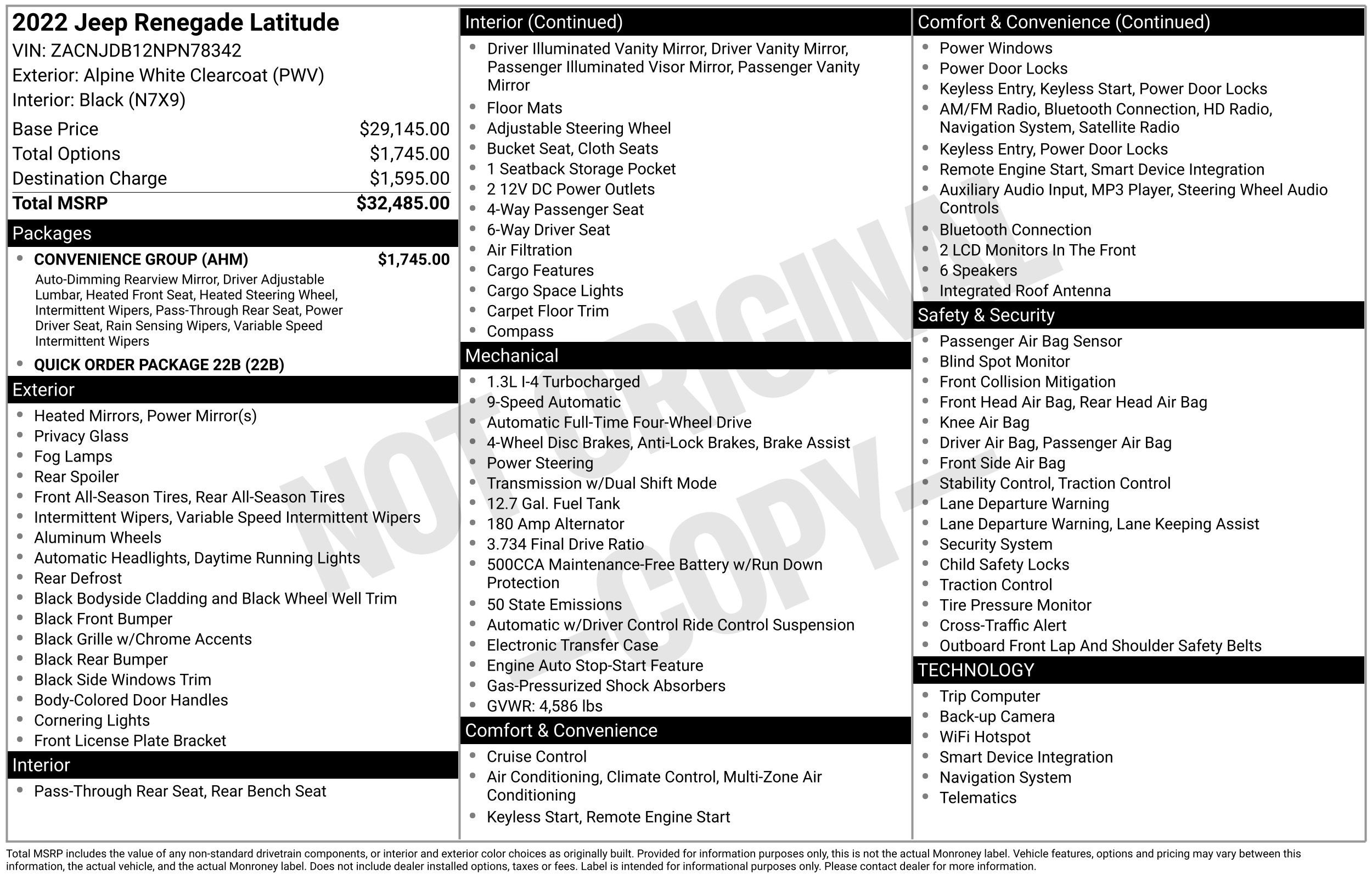 2022 Jeep Renegade Latitude 4x4