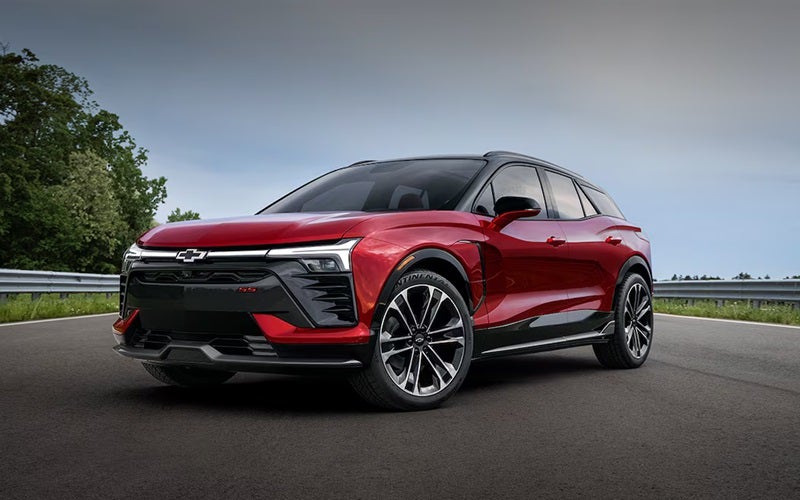 Chevy Blazer parked on scenic road