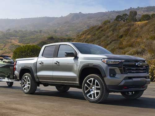 2023 Chevrolet Colorado towing a boat