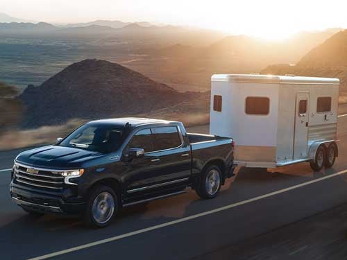 2023 Chevrolet Silverado towing a trailer