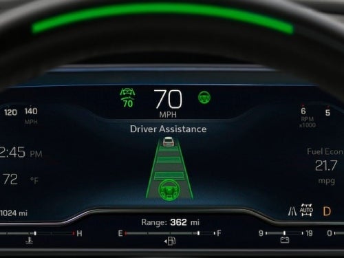 2023 Chevrolet Tahoe view of super cruise driver assistance displayed on front dash