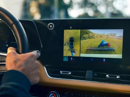 2025 Chevrolet Equinox view of touchscreen showing rear and overhead camera views