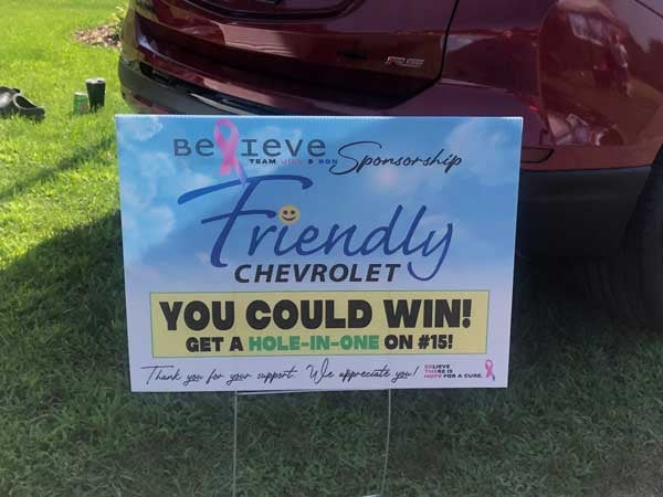 Fridley Chevrolet at The 2nd annual Believe Golf Tournament